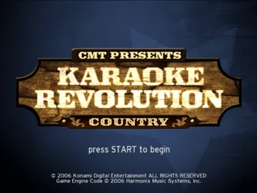 CMT Presents - Karaoke Revolution - Country screen shot title